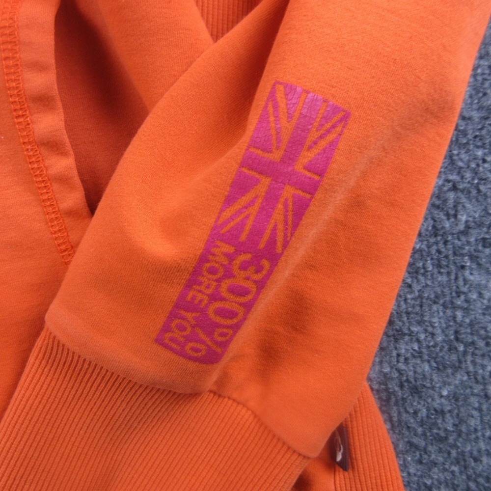 Mini Hoodie Mens Large Orange More‎ Wroom Less Cute Car Graphic Pullover - Picture 4 of 8